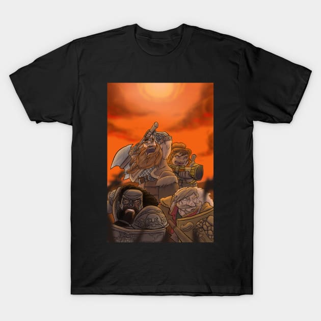 Dwarven Mercenaries T-Shirt by itsmidnight